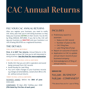 Annual Returns BUSINESS NAME (Copy)