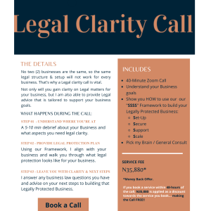 Legal Clarity Call